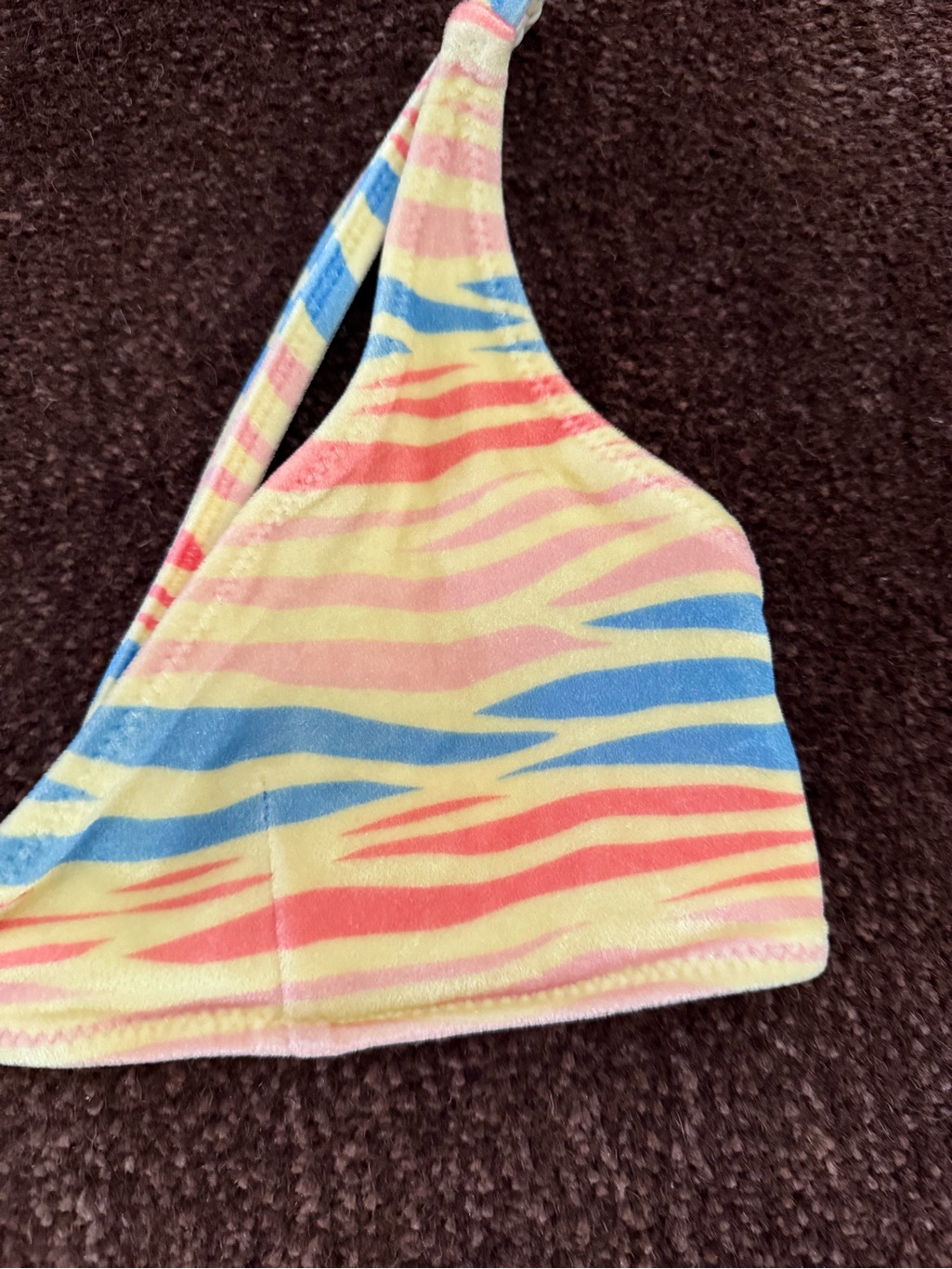 Triangl Multicolor ‘Maia’ Zebra Splash Animal Print Velour Bikini Set $120 — image 6 of 8